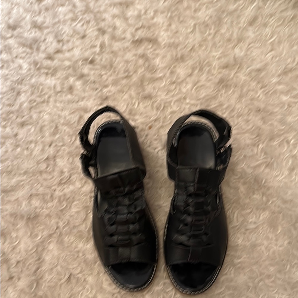 Black Open-Toe  Orthopedic Sandals
